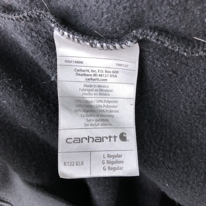 Carhartt Sweat Full Zip Hoodie Men's L size cotton black type Vintage Second Hand