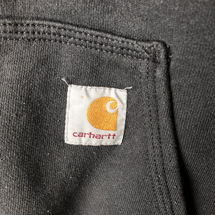Carhartt Sweat Full Zip Hoodie Men's L size cotton black type Vintage Second Hand