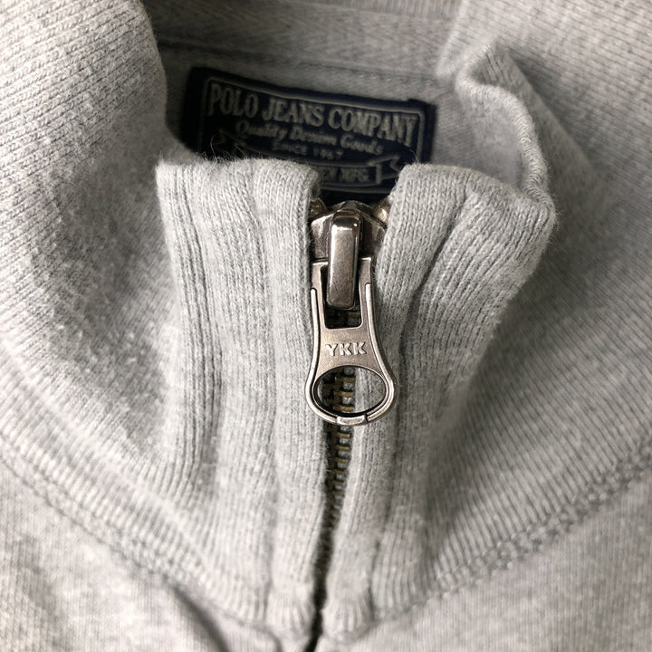 2000'S Ralph Lauren POLO JEANS COMPANY full-zip sweatshirt, men's size L cotton gray type Vintage Second Hand