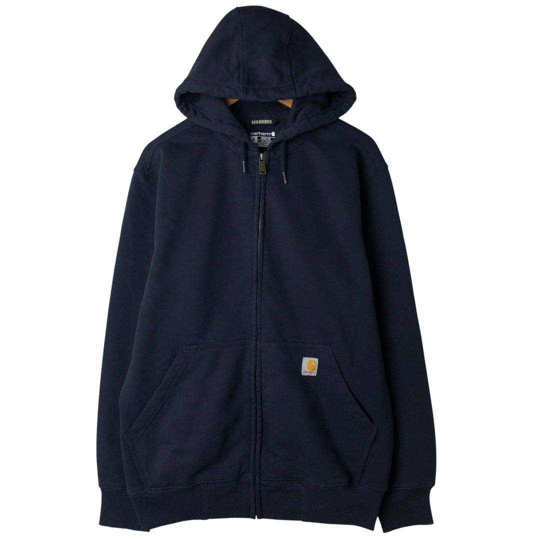 Carhartt Loose Fit Sweat Full Zip Hoodie, Men's L size cotton navy blue type Vintage Second Hand