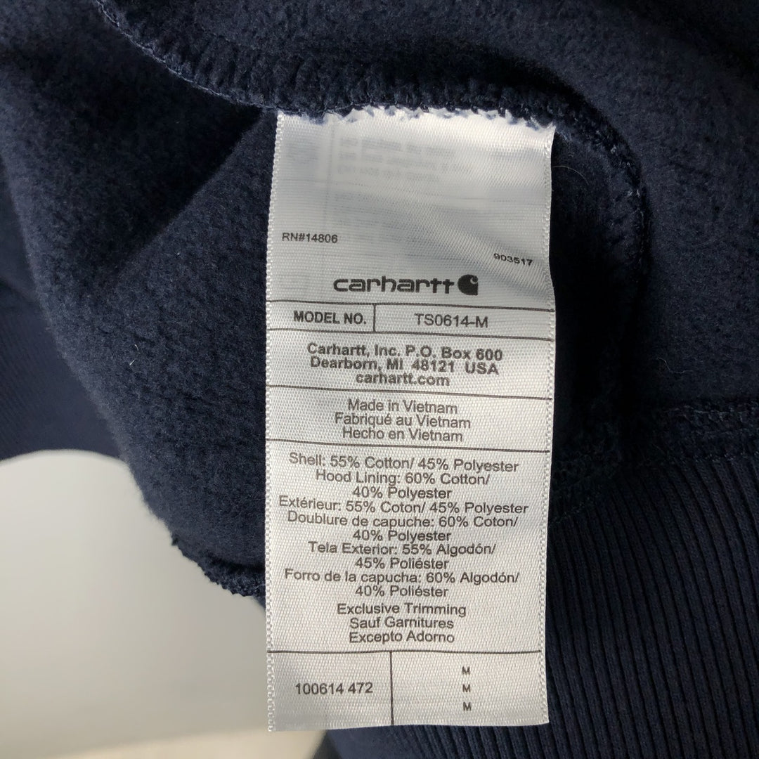 Carhartt Loose Fit Sweat Full Zip Hoodie, Men's L size cotton navy blue type Vintage Second Hand