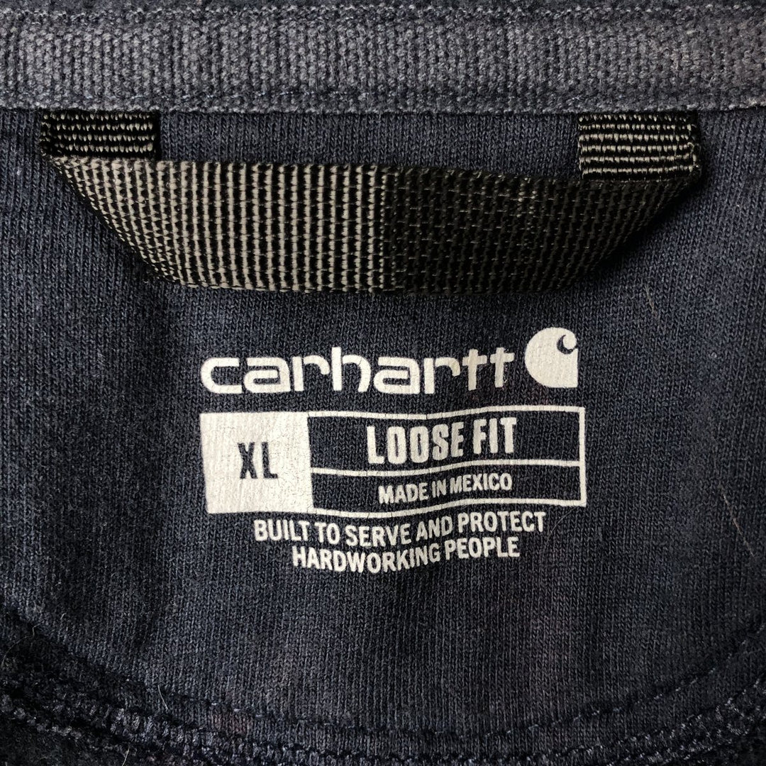 Carhartt Loose Fit Sweat Full Zip Hoodie, Men's XL cotton navy blue type Vintage Second Hand
