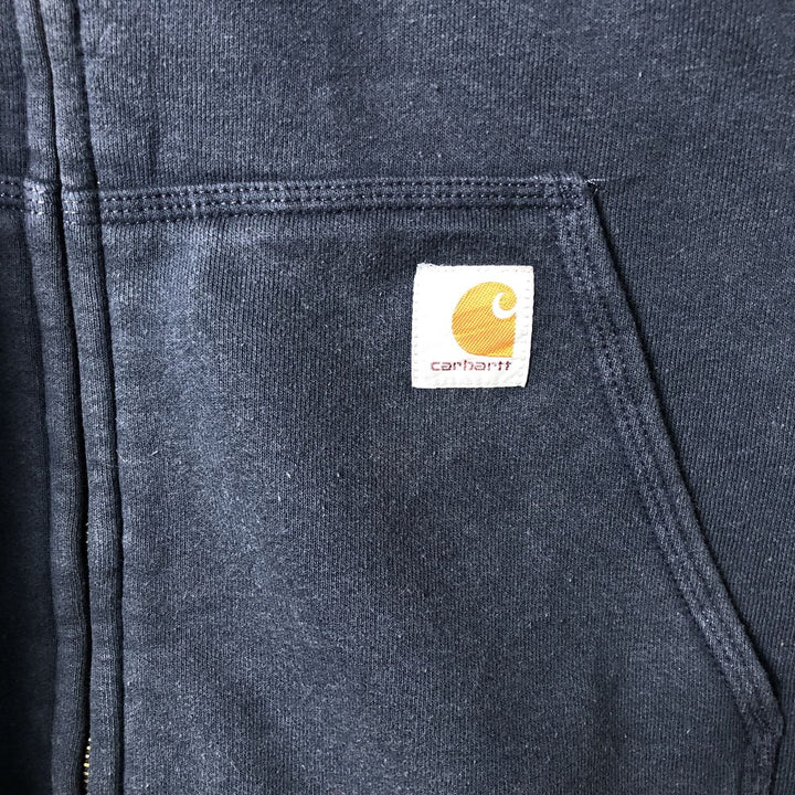 Carhartt Loose Fit Sweat Full Zip Hoodie, Men's XL cotton navy blue type Vintage Second Hand