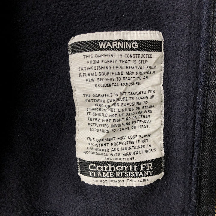 Carhartt FR Series Full-Zip Hoodie, Men's Size L cotton navy blue type Vintage Second Hand