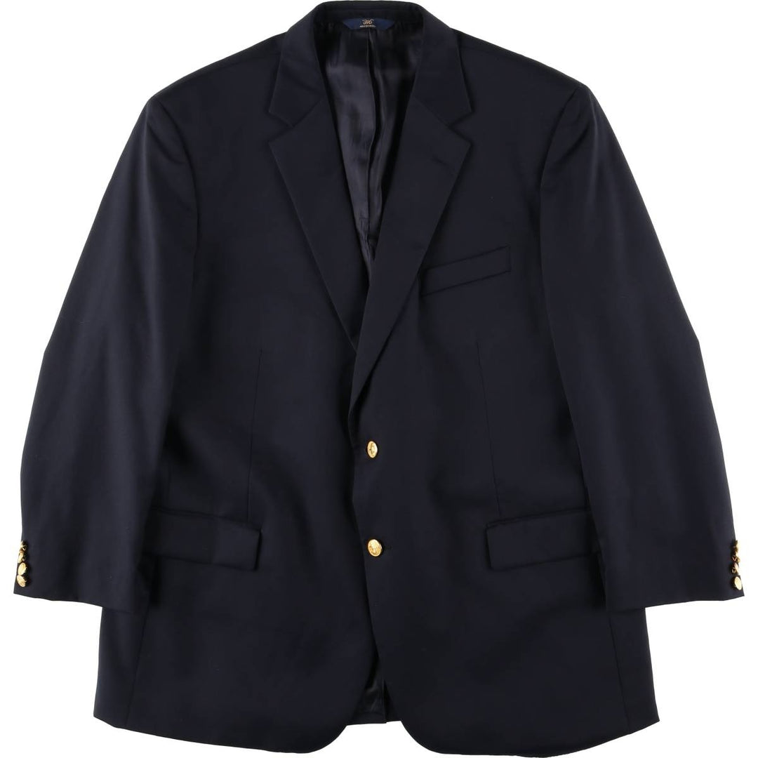 Brooks Brothers 346 Navy Blazer Tailored Jacket, Men's Size XL (approx.) wool navy blue type Vintage Second Hand