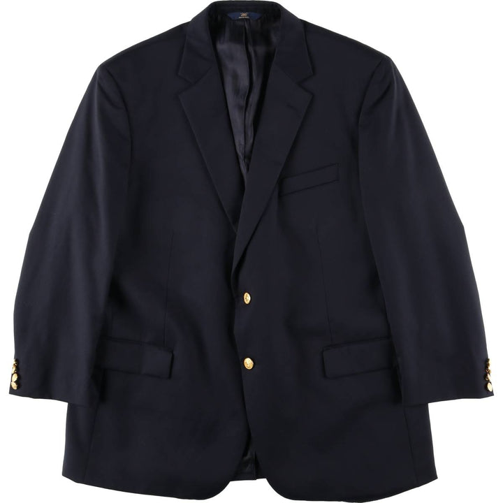 Brooks Brothers 346 Navy Blazer Tailored Jacket, Men's Size XL (approx.) wool navy blue type Vintage Second Hand