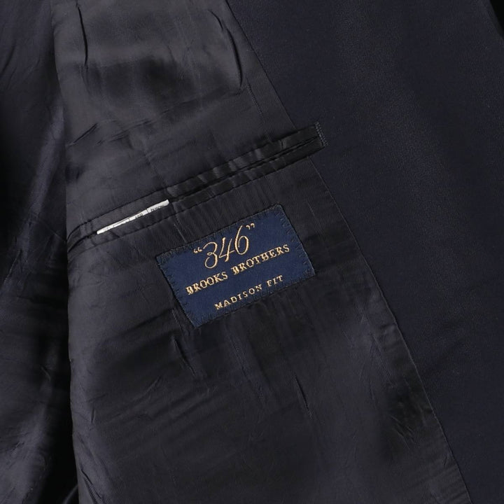 Brooks Brothers 346 Navy Blazer Tailored Jacket, Men's Size XL (approx.) wool navy blue type Vintage Second Hand
