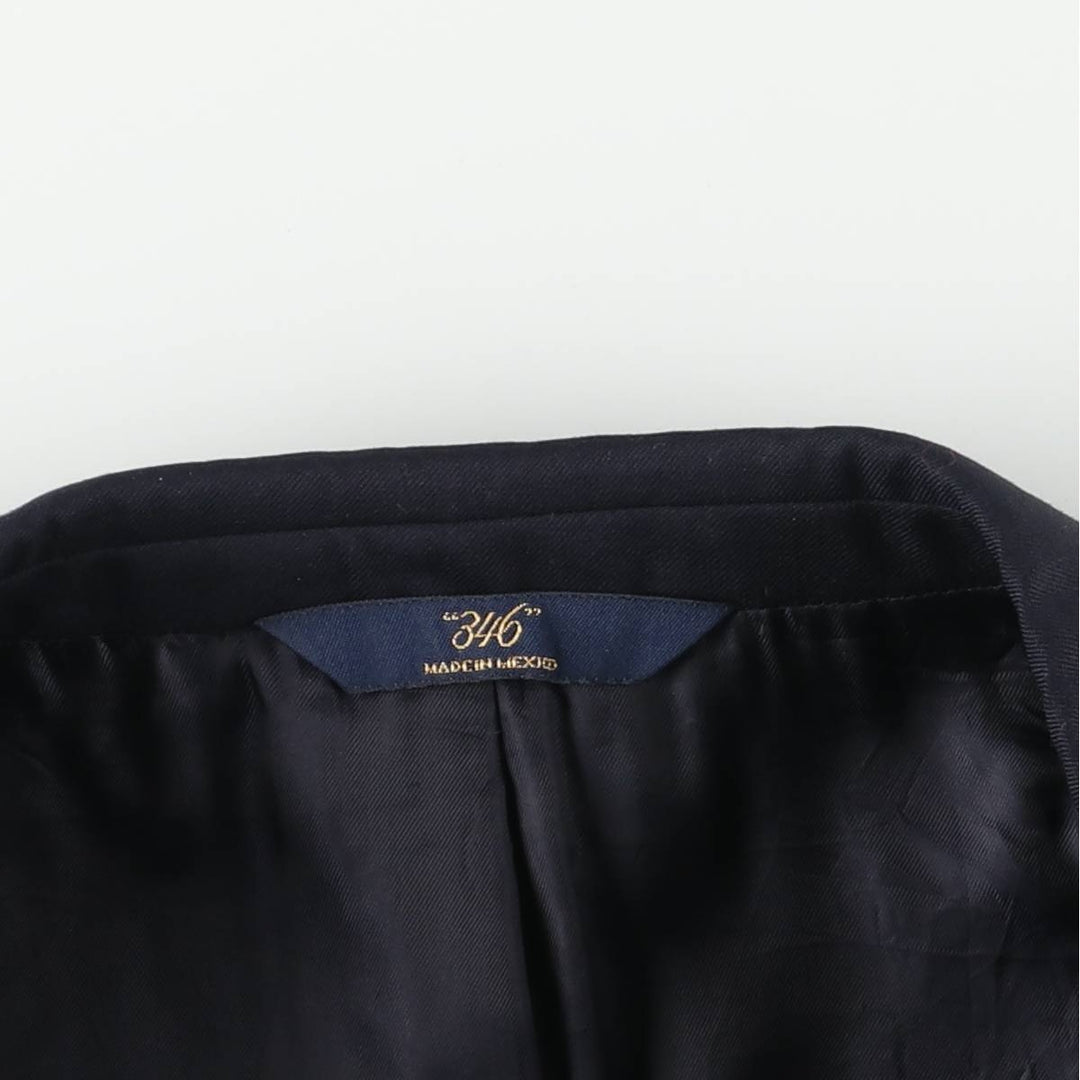 Brooks Brothers 346 Navy Blazer Tailored Jacket, Men's Size XL (approx.) wool navy blue type Vintage Second Hand