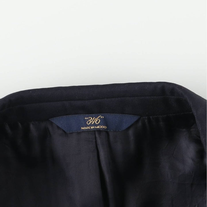 Brooks Brothers 346 Navy Blazer Tailored Jacket, Men's Size XL (approx.) wool navy blue type Vintage Second Hand