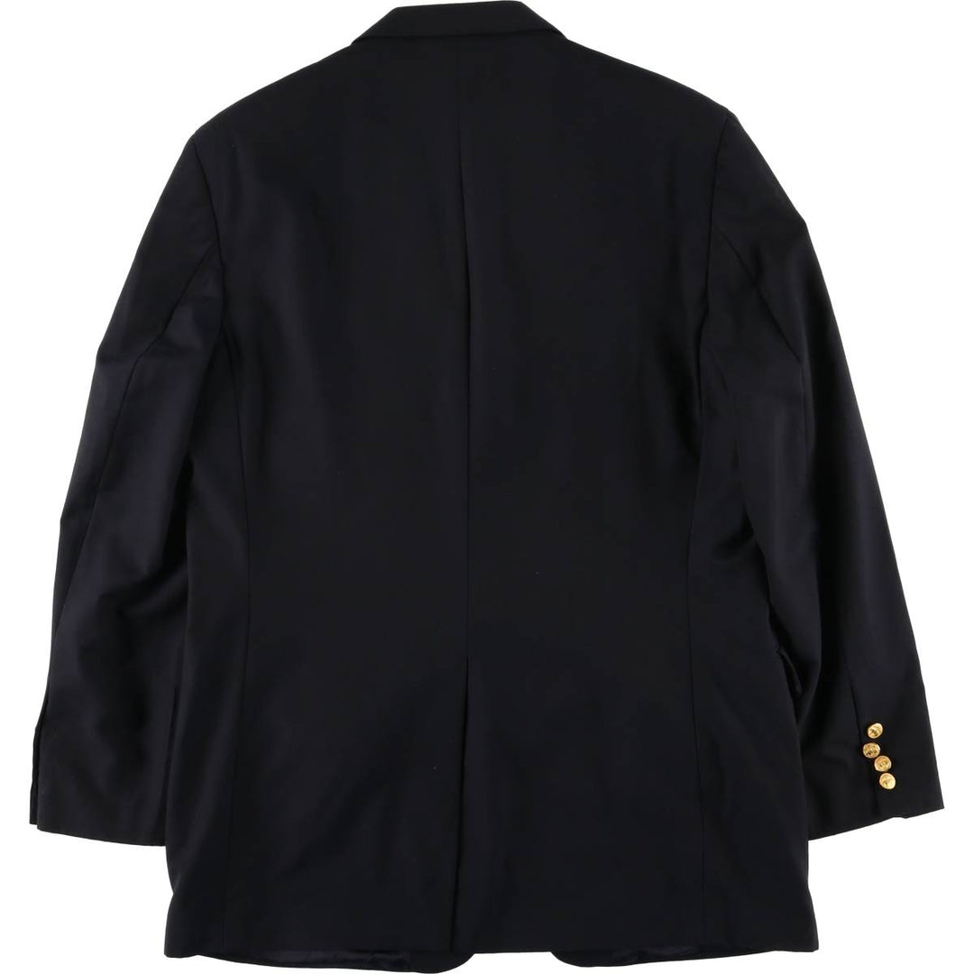 Brooks Brothers navy blazer, tailored jacket, made in Canada, men's size L equivalent. wool navy blue type Vintage Second Hand