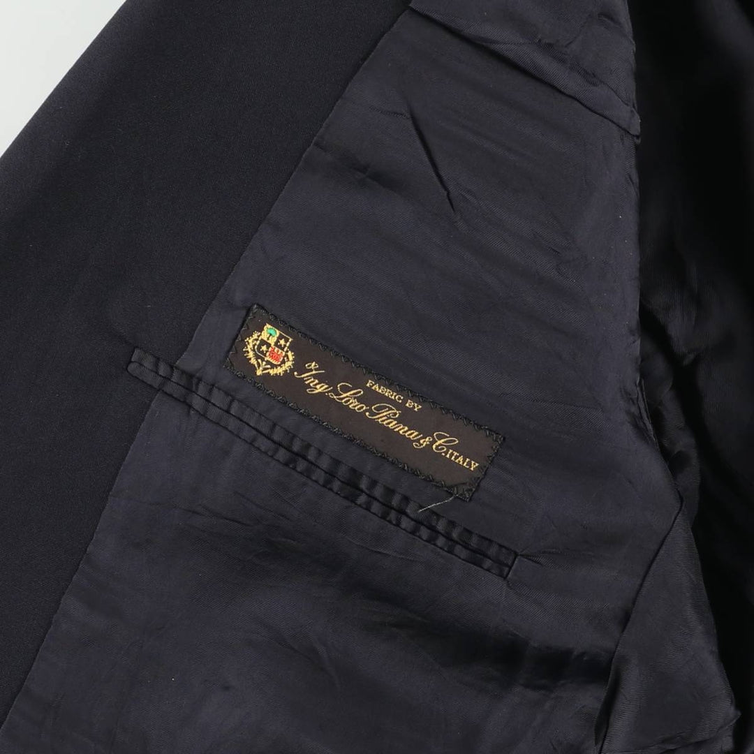 Brooks Brothers navy blazer, tailored jacket, made in Canada, men's size L equivalent. wool navy blue type Vintage Second Hand