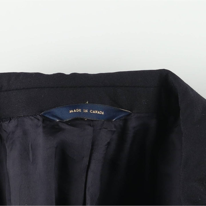 Brooks Brothers navy blazer, tailored jacket, made in Canada, men's size L equivalent. wool navy blue type Vintage Second Hand