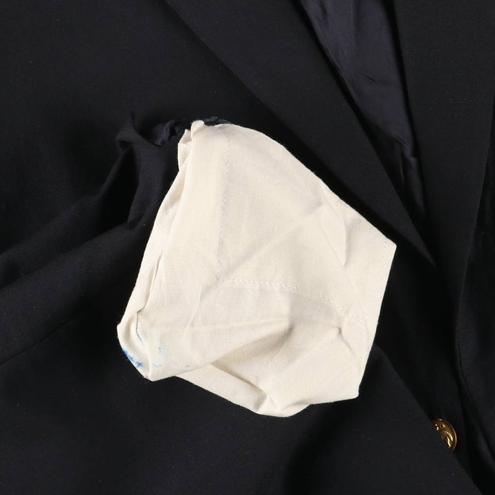 Brooks Brothers navy blazer, tailored jacket, made in Canada, men's size L equivalent. wool navy blue type Vintage Second Hand