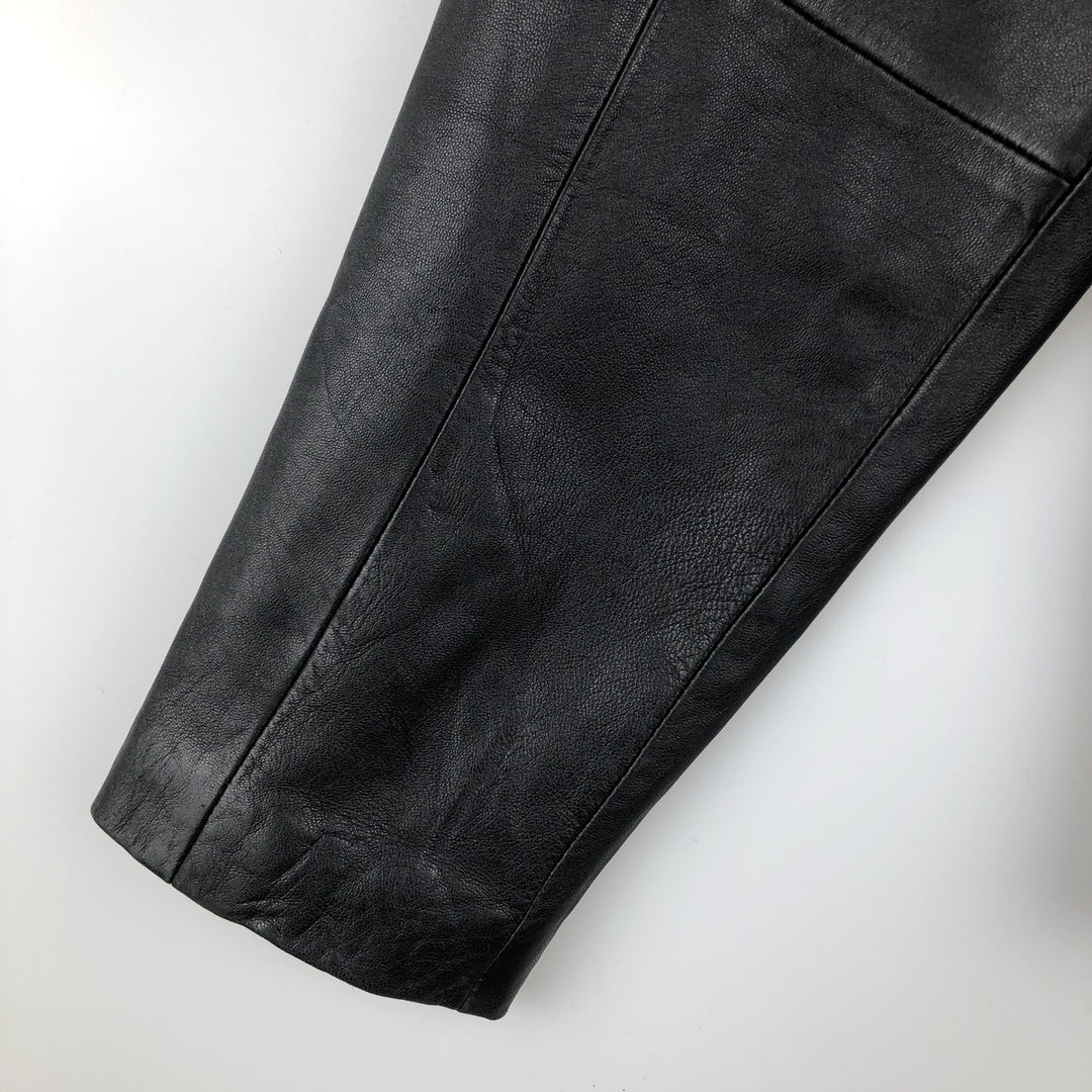 Boston Harbor Swing Top Padded Leather Blouson, Men's Size L genuine leather black type Vintage Second Hand