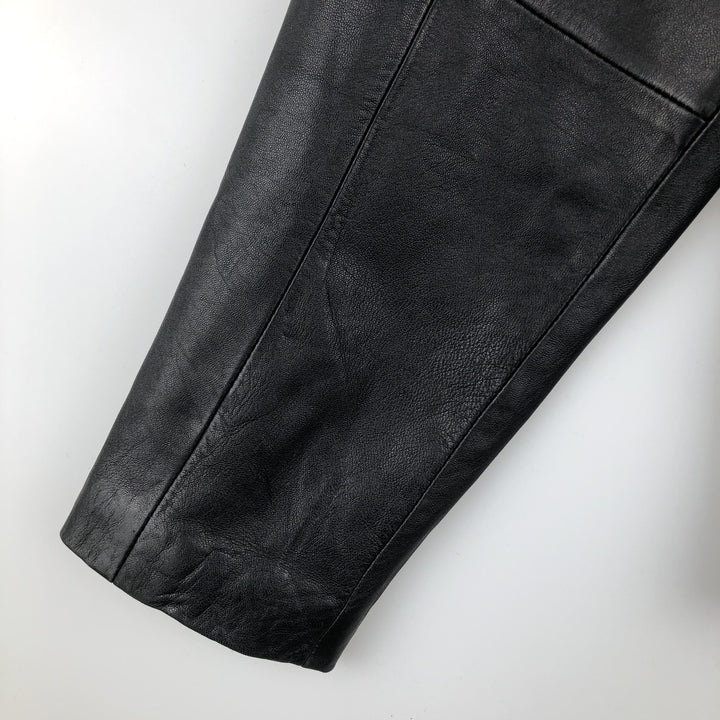 Boston Harbor Swing Top Padded Leather Blouson, Men's Size L genuine leather black type Vintage Second Hand
