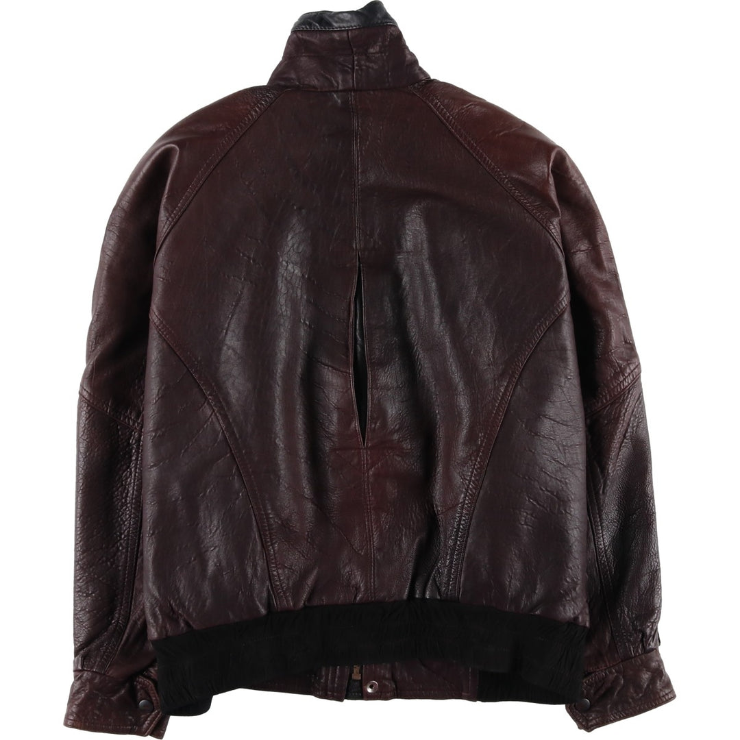 90'S Sharp Fashions Leather Blouson, Made in Canada, Men's Size Medium, Vintage genuine leather brown type Vintage Second Hand