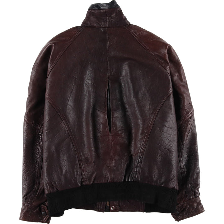 90'S Sharp Fashions Leather Blouson, Made in Canada, Men's Size Medium, Vintage genuine leather brown type Vintage Second Hand