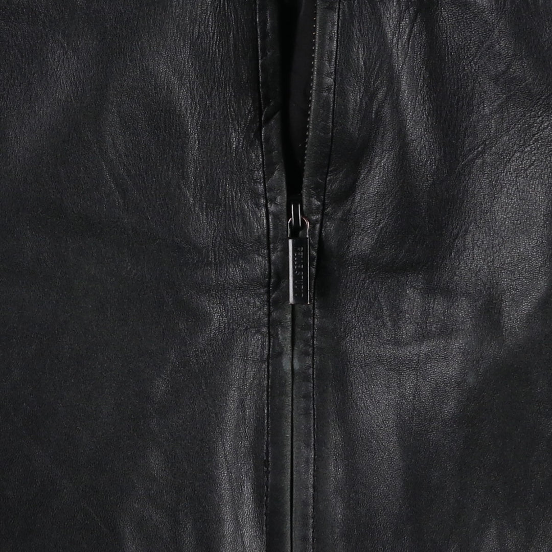 Wilsons Leather Pelle Studio Men's Padded Leather Jacket, Size M genuine leather black type Vintage Second Hand
