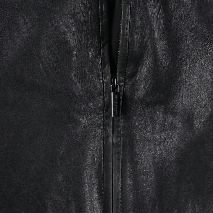 Wilsons Leather Pelle Studio Men's Padded Leather Jacket, Size M genuine leather black type Vintage Second Hand