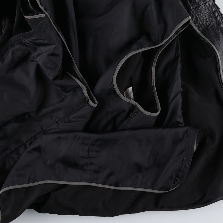 Wilsons Leather Pelle Studio Men's Padded Leather Jacket, Size M genuine leather black type Vintage Second Hand