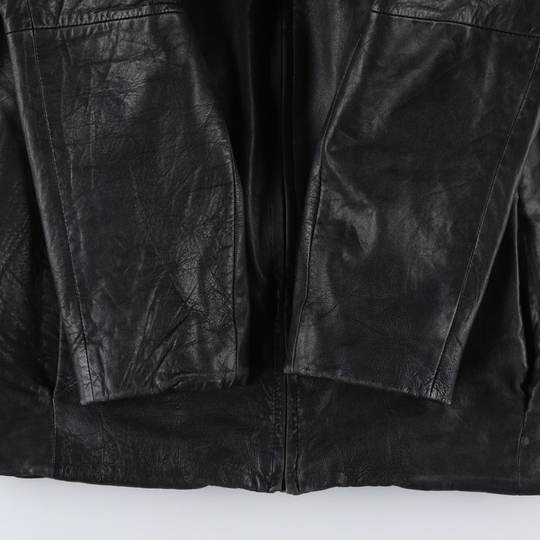 Wilsons Leather Pelle Studio Men's Padded Leather Jacket, Size M genuine leather black type Vintage Second Hand