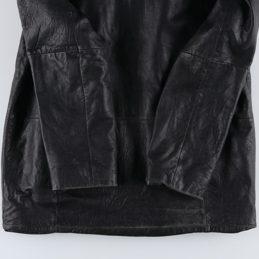 Wilsons Leather Pelle Studio Men's Padded Leather Jacket, Size M genuine leather black type Vintage Second Hand