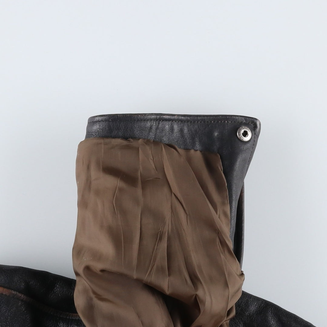 Wilsons Leather M. Julian Leather Blouson, Men's Size L, Swing Top Style, Padded genuine leather black type Vintage Second Hand