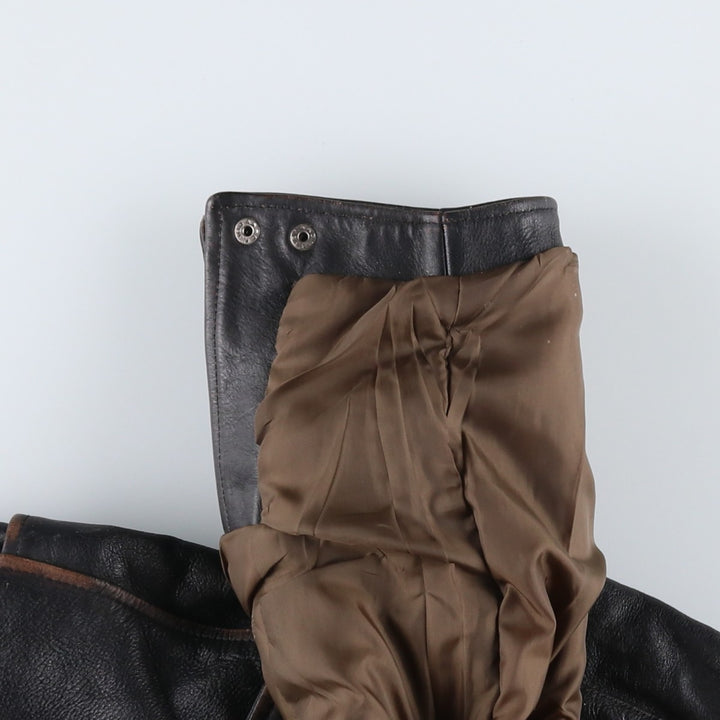 Wilsons Leather M. Julian Leather Blouson, Men's Size L, Swing Top Style, Padded genuine leather black type Vintage Second Hand