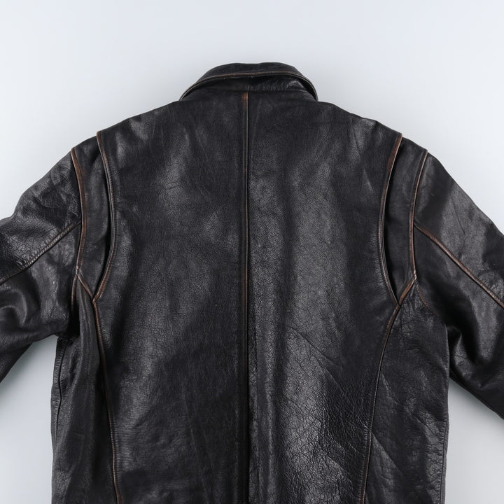 Wilsons Leather M. Julian Leather Blouson, Men's Size L, Swing Top Style, Padded genuine leather black type Vintage Second Hand