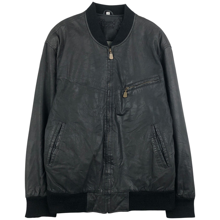 Rover & Lakes Leather Blouson, Men's Size L genuine leather black type Vintage Second Hand