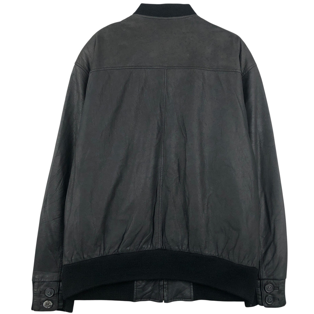 Rover & Lakes Leather Blouson, Men's Size L genuine leather black type Vintage Second Hand