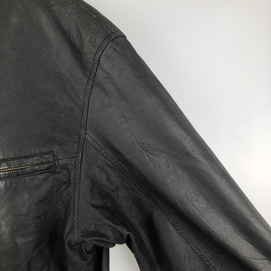 Rover & Lakes Leather Blouson, Men's Size L genuine leather black type Vintage Second Hand