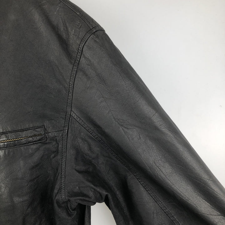 Rover & Lakes Leather Blouson, Men's Size L genuine leather black type Vintage Second Hand