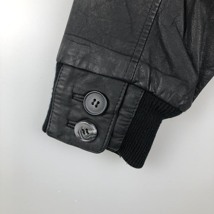 Rover & Lakes Leather Blouson, Men's Size L genuine leather black type Vintage Second Hand