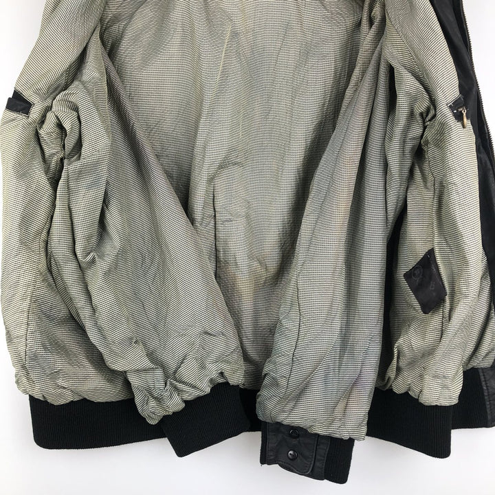 Rover & Lakes Leather Blouson, Men's Size L genuine leather black type Vintage Second Hand
