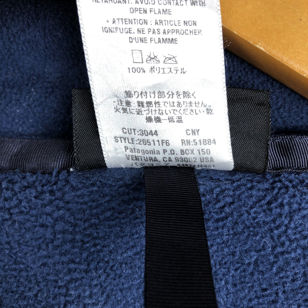 2000'S Patagonia Synchilla Fleece Jacket (26511F6), Men's XL polyester navy blue type Vintage Second Hand