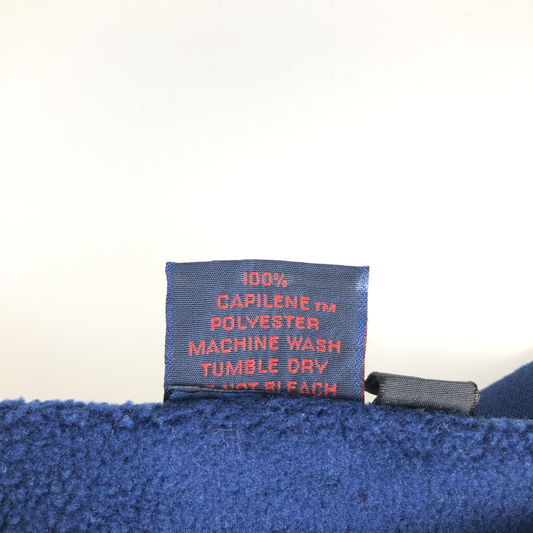 2000'S Patagonia Capilene 42261F8 Henley Fleece Sweatshirt, Made in USA, Men's Size L polyester navy blue type Vintage Second Hand