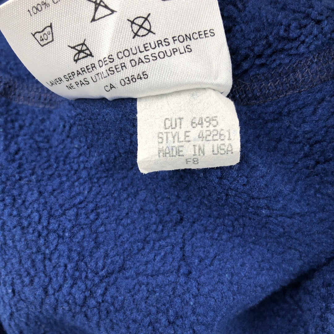 2000'S Patagonia Capilene 42261F8 Henley Fleece Sweatshirt, Made in USA, Men's Size L polyester navy blue type Vintage Second Hand
