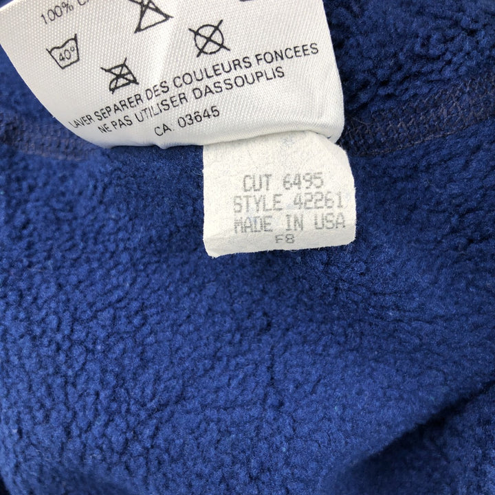 2000'S Patagonia Capilene 42261F8 Henley Fleece Sweatshirt, Made in USA, Men's Size L polyester navy blue type Vintage Second Hand