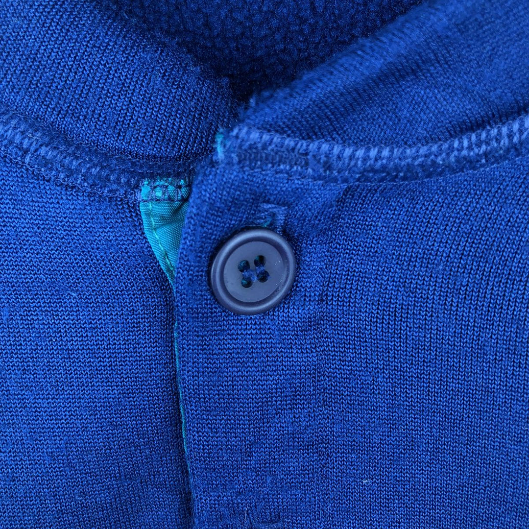 2000'S Patagonia Capilene 42261F8 Henley Fleece Sweatshirt, Made in USA, Men's Size L polyester navy blue type Vintage Second Hand