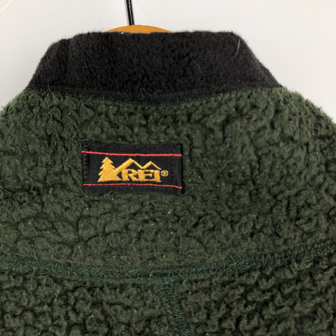 90'S REI Vintage Fleece Jacket, Men's XL unclear Khaki type Vintage Second Hand