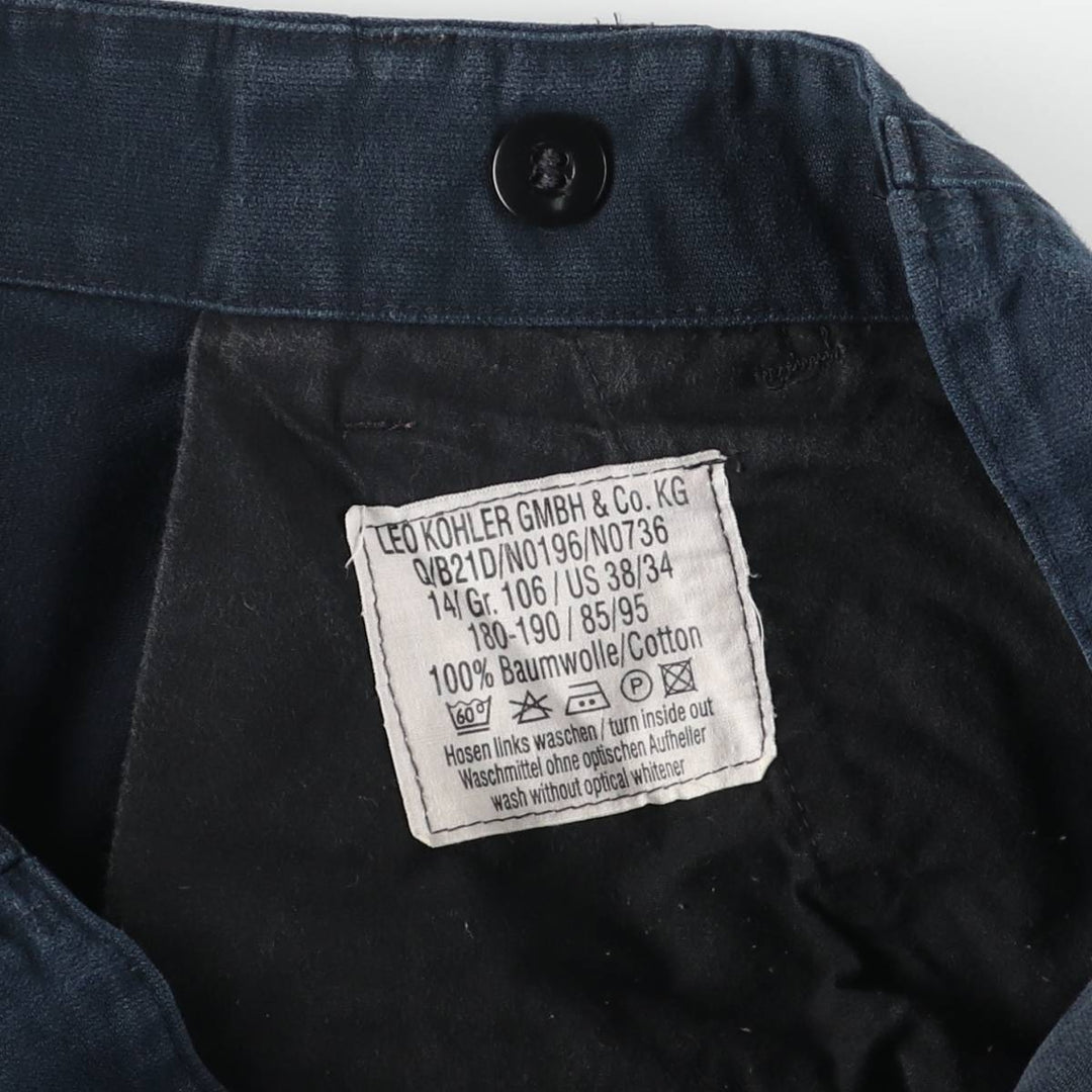 German Military Cargo Pants Sizes 14-38 cotton black type Vintage Second Hand