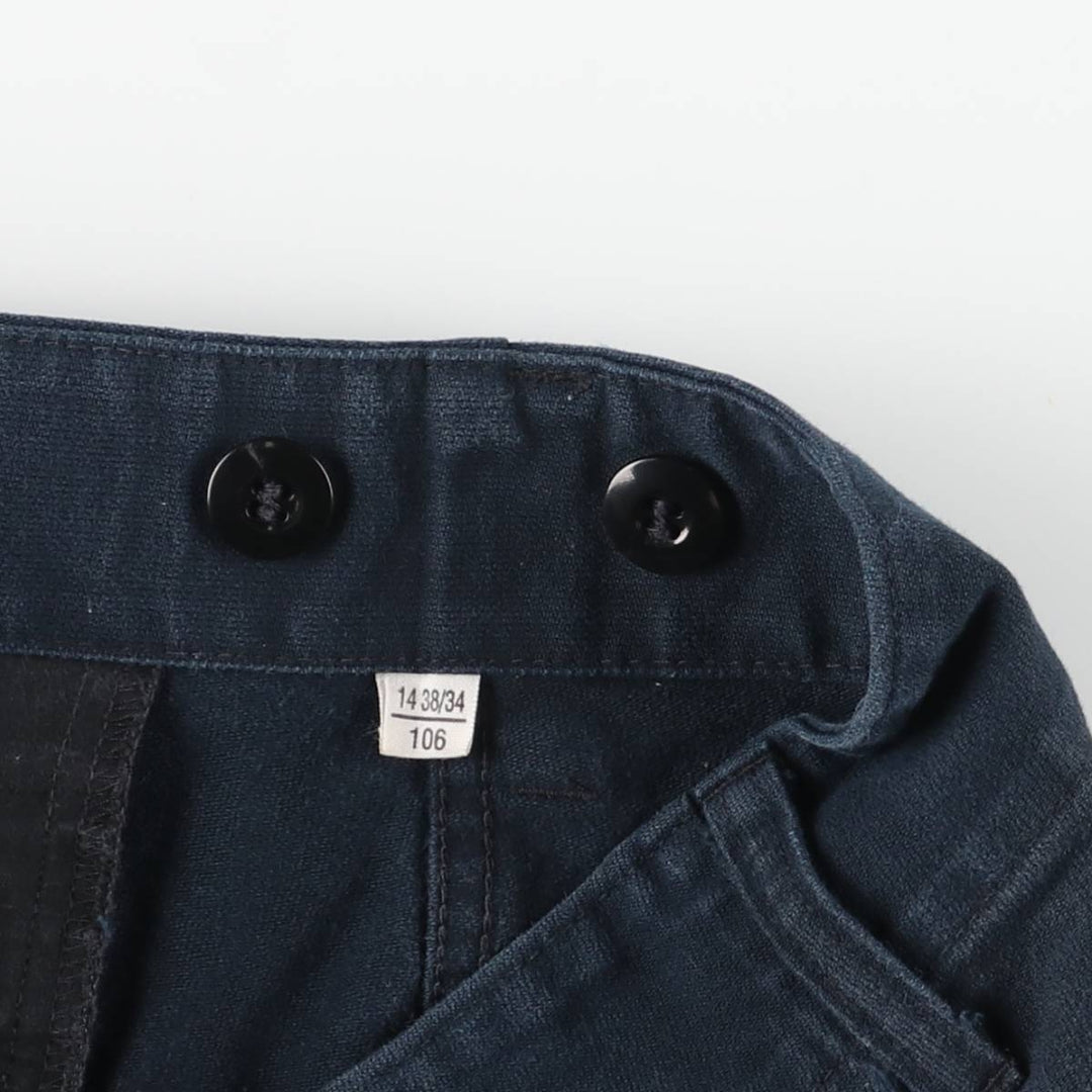 German Military Cargo Pants Sizes 14-38 cotton black type Vintage Second Hand