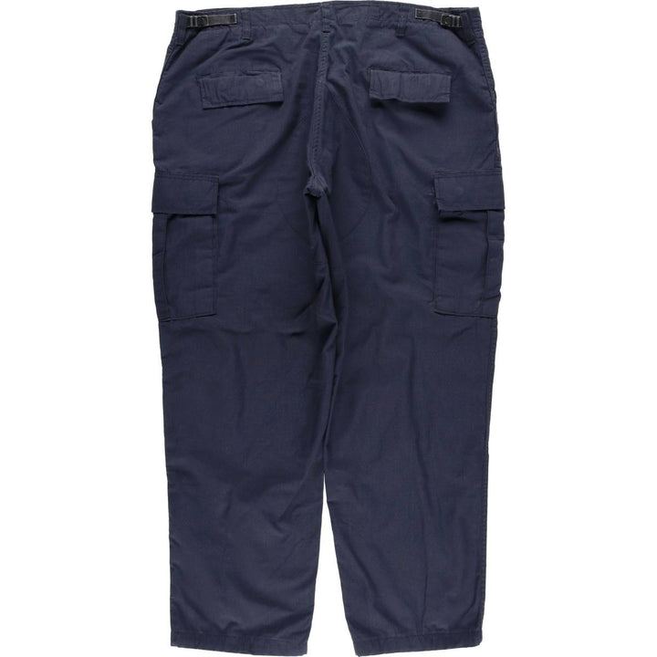Civilian Combat Cloth Ripstop Military Cargo Pants, Made in USA, X-Large, Regular, Men's XL polyester navy blue type Vintage Second Hand