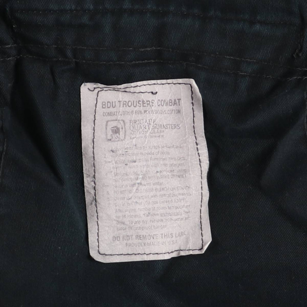 Civilian Combat Cloth Ripstop Military Cargo Pants, Made in USA, X-Large, Regular, Men's XL polyester navy blue type Vintage Second Hand