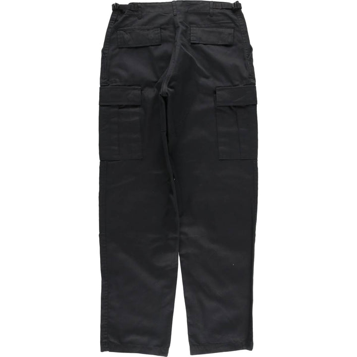 Civilian Military Cargo Pants Men's W34 equivalent cotton black type Vintage Second Hand
