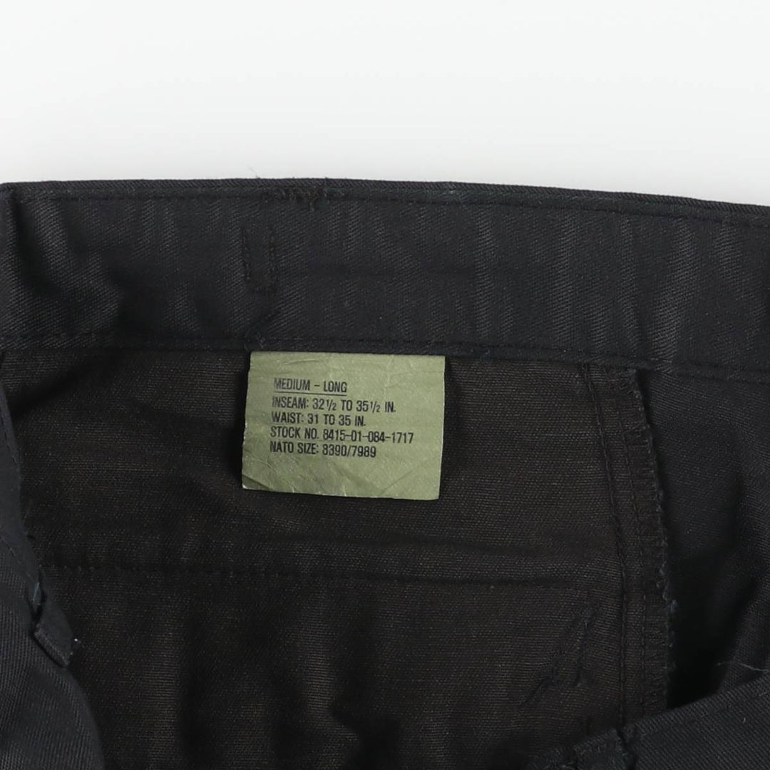 Civilian Military Cargo Pants Men's W34 equivalent cotton black type Vintage Second Hand