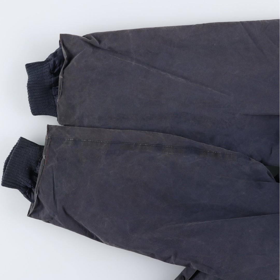 1990'S Barbour Bedale (formerly 3 Warrant) waxed cotton oiled jacket, Made in England, C50, Men's XXL cotton navy blue type Vintage Second Hand