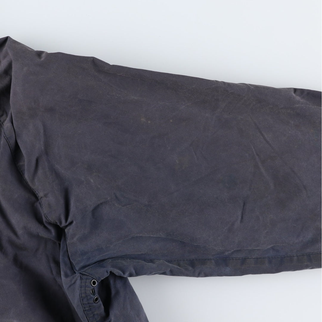 1990'S Barbour Bedale (formerly 3 Warrant) waxed cotton oiled jacket, Made in England, C50, Men's XXL cotton navy blue type Vintage Second Hand
