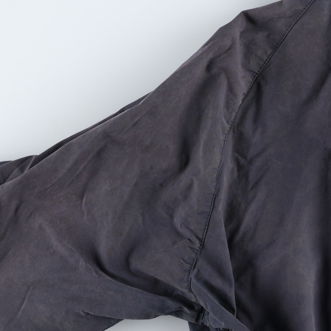 1990'S Barbour Bedale (formerly 3 Warrant) waxed cotton oiled jacket, Made in England, C50, Men's XXL cotton navy blue type Vintage Second Hand